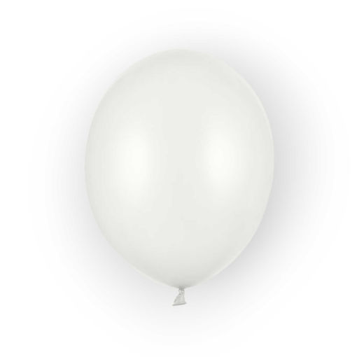 Picture of LATEX BALLOONS METALLIC WHITE 12 INCH